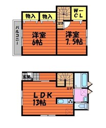 ウィステリアコート 福島ヒルズの物件間取画像